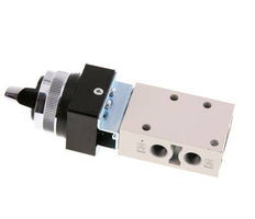 3/2 G1/8'' Válvula de conmutación rotativa Negra 0-8bar/0-112psi YPC