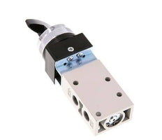 3/2 G1/8'' Válvula de conmutación rotativa Negra 0-8bar/0-112psi YPC