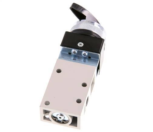 3/2 G1/8'' Válvula de conmutación rotativa Negra 0-8bar/0-112psi YPC