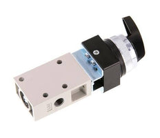 3/2 G1/8'' Válvula de conmutación rotativa Negra 0-8bar/0-112psi YPC