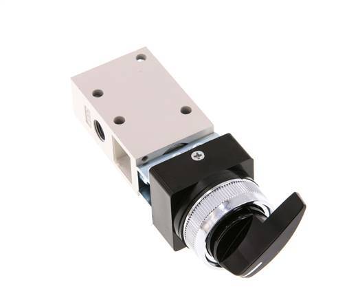 3/2 G1/8'' Válvula de conmutación rotativa Negra 0-8bar/0-112psi YPC