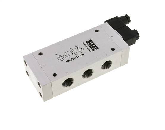 5/2 G1/2'' (G1/8'') Válvula Solenoide Piloto Externo 230V AC 0-10bar/0-140psi Airtec