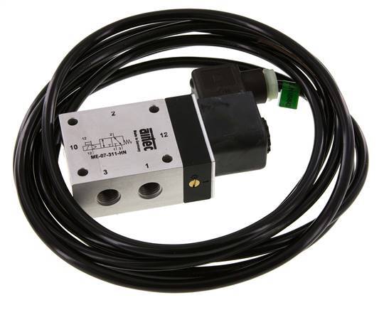 3/2 G1/4'' (G1/8'') Válvula de Solenoide Piloto Externo 24V DC ATEX 0-10bar/0-140psi Airtec