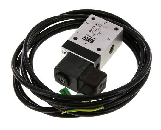3/2 G1/4'' (G1/8'') Válvula de Solenoide Piloto Externo 24V DC ATEX 0-10bar/0-140psi Airtec