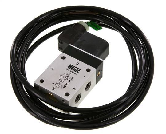3/2 G1/4'' (G1/8'') Válvula de Solenoide Piloto Externo 24V DC ATEX 0-10bar/0-140psi Airtec