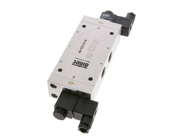 válvula solenoide de 5/3 G1/2'' de centro cerrado 24V DC 3-10bar/42-140psi Airtec
