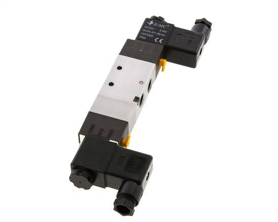 5/3 G1/4'' (G1/8'') Válvula solenoide de centro de presión 230V AC 1.5-8bar/21.0-112psi E.MC
