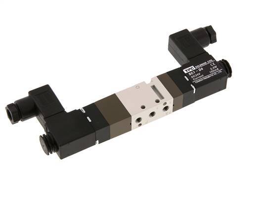5/3 M5 Válvula solenoide central de escape 24V DC 2-10bar/28-140psi YPC
