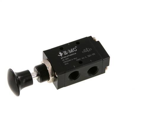 3/2 G1/8'' Válvula de palanca manual Axial Detent 0-8bar/0-112psi E.MC