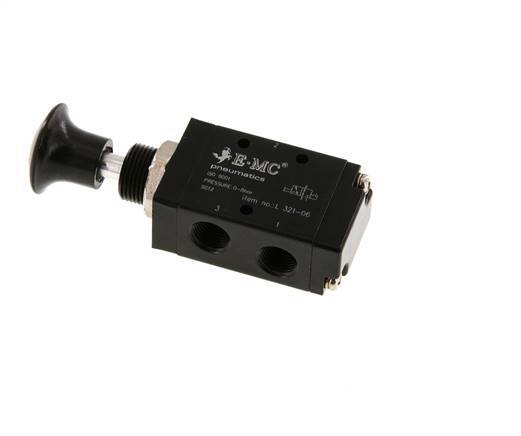3/2 G1/8'' Válvula de palanca manual Axial Detent 0-8bar/0-112psi E.MC