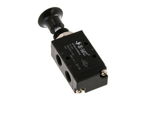 3/2 G1/8'' Válvula de palanca manual Axial Detent 0-8bar/0-112psi E.MC