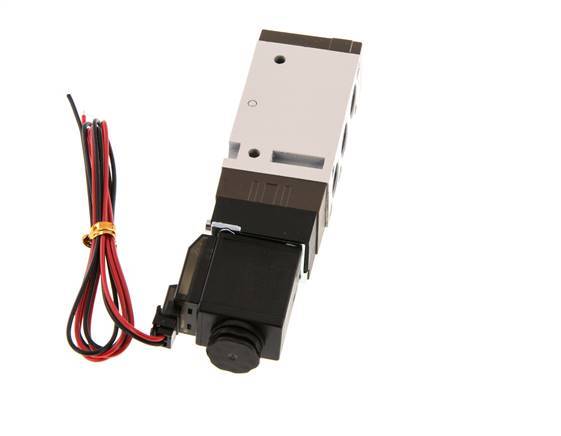 válvula solenoide 5/2 G1/8'' 24V DC 1.5-10bar/21.0-140psi Enchufe de 2 pines YPC