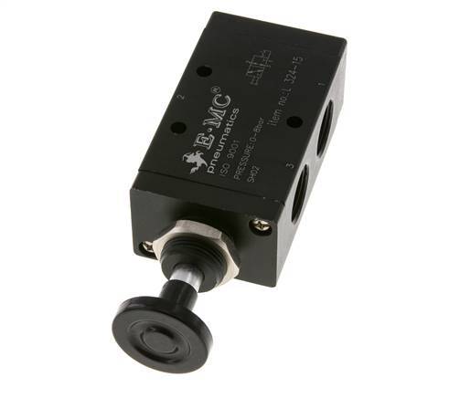 3/2 G1/2'' Válvula de palanca manual Axial Detent 0-8bar/0-112psi E.MC