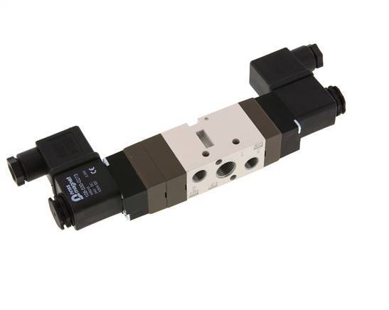 5/3 G1/4'' (G1/8'') Válvula solenoide de centro de presión 230V AC 2-10bar/28-140psi YPC