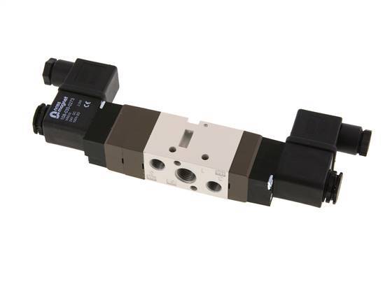 5/3 G1/4'' (G1/8'') Válvula solenoide de centro de presión 230V AC 2-10bar/28-140psi YPC