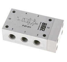 válvula piloto de aire 5/2 G1/4'' 0-10bar/0-140psi Airtec
