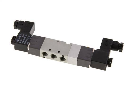 5/3 G1/8'' Válvula solenoide de centro cerrado 230V AC 1.5-8bar/21.0-112psi E.MC