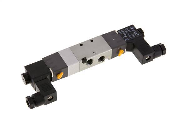 5/3 G1/8'' Válvula solenoide de centro cerrado 230V AC 1.5-8bar/21.0-112psi E.MC