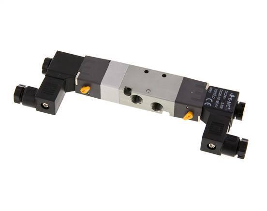 5/3 G1/8'' Válvula solenoide de centro cerrado 230V AC 1.5-8bar/21.0-112psi E.MC
