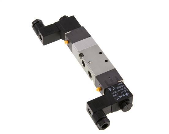 5/3 G1/8'' Válvula solenoide de centro cerrado 230V AC 1.5-8bar/21.0-112psi E.MC