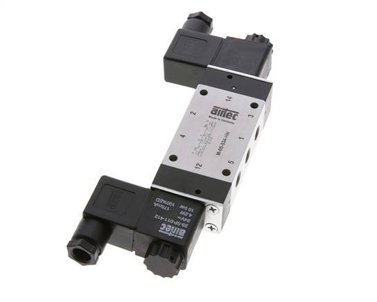 válvula solenoide de centro de presión 5/3 G1/8'' 24V AC 3-8bar/42-112psi Airtec