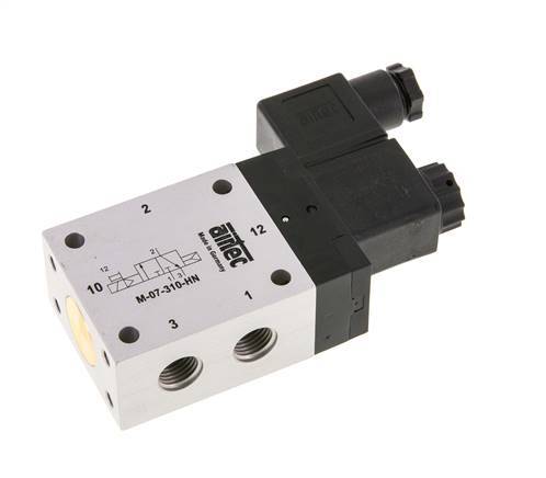 válvula solenoide 3/2 G1/4'' NO 12V DC 1.5-10bar/21.0-140psi Airtec