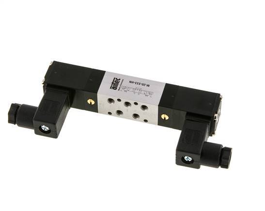 5/3 M5 Válvula solenoide central de escape 12V DC 3-8bar/42-112psi Airtec