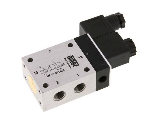 3/2 G1/4'' (G1/8'') Válvula Solenoide Piloto Externo 24V DC 0-10bar/0-140psi Airtec