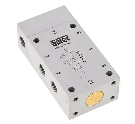 5/2 G1/8'' Válvula piloto de aire 0-10bar/0-140psi Airtec