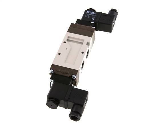 5/3 G3/8'' Válvula solenoide de centro cerrado 115V AC 2-10bar/28-140psi YPC