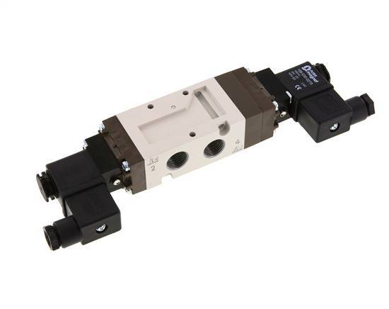 5/3 G3/8'' Válvula solenoide de centro cerrado 115V AC 2-10bar/28-140psi YPC