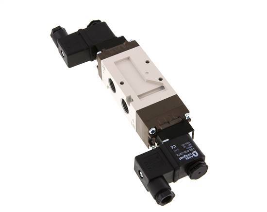 5/3 G3/8'' Válvula solenoide de centro cerrado 115V AC 2-10bar/28-140psi YPC
