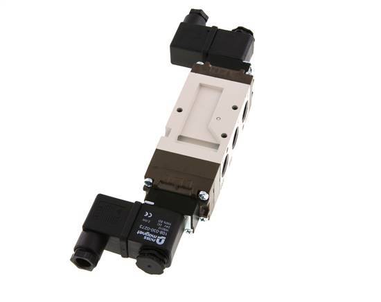 5/3 G3/8'' Válvula solenoide de centro cerrado 115V AC 2-10bar/28-140psi YPC