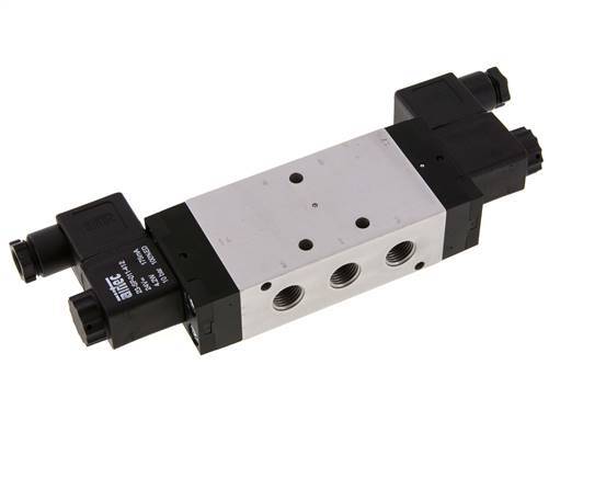 válvula solenoide de centro de presión 5/3 G1/4'' 24V DC 3-10bar/42-140psi Airtec