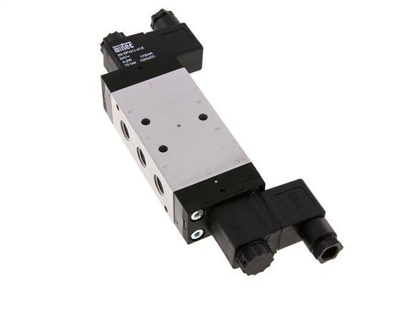 válvula solenoide de centro de presión 5/3 G1/4'' 24V DC 3-10bar/42-140psi Airtec