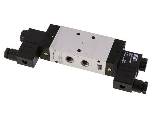 válvula solenoide de centro de presión 5/3 G1/4'' 24V DC 3-10bar/42-140psi Airtec