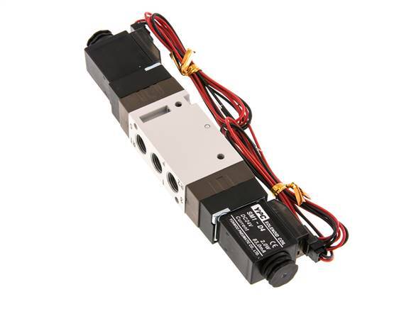 5/2 G1/8'' Electroválvula biestable 24V DC 1.5-10bar/21.0-140psi Conector de 2 pines YPC
