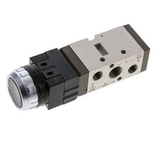 5/2 G1/4'' (G1/8'') Válvula de botón negro 0-8bar/0-112psi YPC