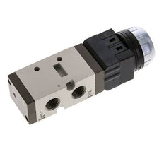5/2 G1/4'' (G1/8'') Válvula de botón negro 0-8bar/0-112psi YPC