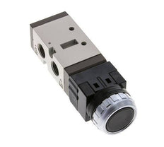 5/2 G1/4'' (G1/8'') Válvula de botón negro 0-8bar/0-112psi YPC