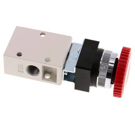 válvula de botón de parada de emergencia 3/2 G1/4'' Rojo 0-8bar/0-112psi YPC