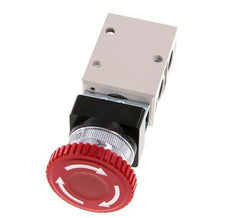válvula de botón de parada de emergencia 3/2 G1/4'' Rojo 0-8bar/0-112psi YPC