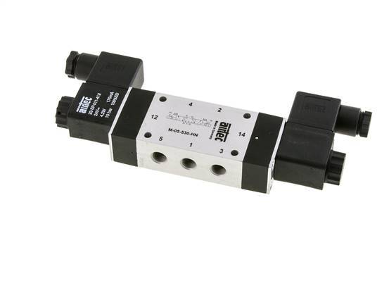 5/3 G1/8'' Válvula solenoide de centro cerrado 230V AC 3-8bar/42-112psi Airtec