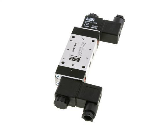 5/3 G1/8'' Válvula solenoide de centro cerrado 230V AC 3-8bar/42-112psi Airtec