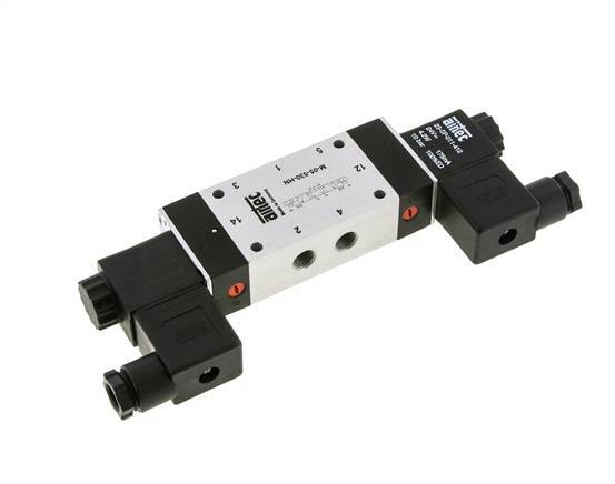 5/3 G1/8'' Válvula solenoide de centro cerrado 230V AC 3-8bar/42-112psi Airtec