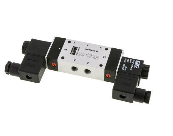 5/3 G1/8'' Válvula solenoide de centro cerrado 230V AC 3-8bar/42-112psi Airtec