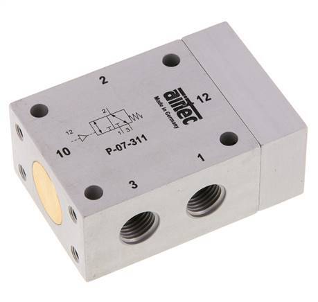 válvula piloto de aire 3/2 G1/4'' (G1/8'') 1-10bar/14-140psi Airtec