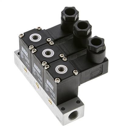 3x3/2 M5 NC Electroválvula 12V DC -0.95-8bar/-13.2-112psi Airtec