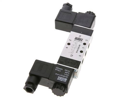 5/2 G1/8'' Electroválvula biestable 24V AC 2.5-10bar/35.0-140psi Airtec