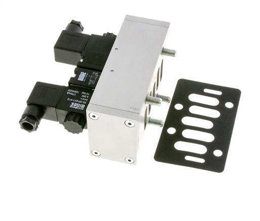 5/3 ISO 5599-3 Válvula solenoide central de escape 230V AC 3-10bar/42-140psi Airtec